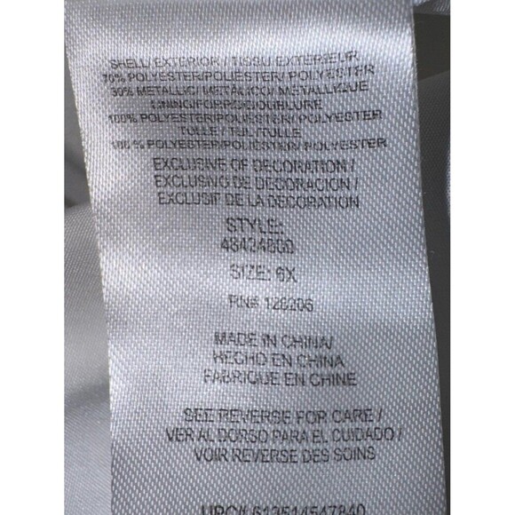 Laura Ashley jaquard floral metallic print dress size 6X - Picture 9 of 9